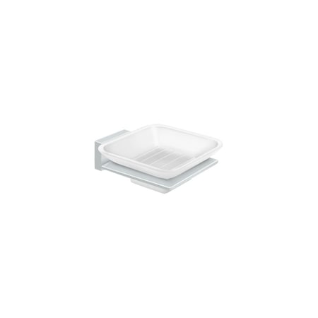 Deltana Frosted Glass Soap Dish 55D Series Bright Chrome Finish 55D2012-26